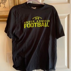 FINAL PRICE-Under Armour Large Black T-Shirt. “ Under Armour Football”